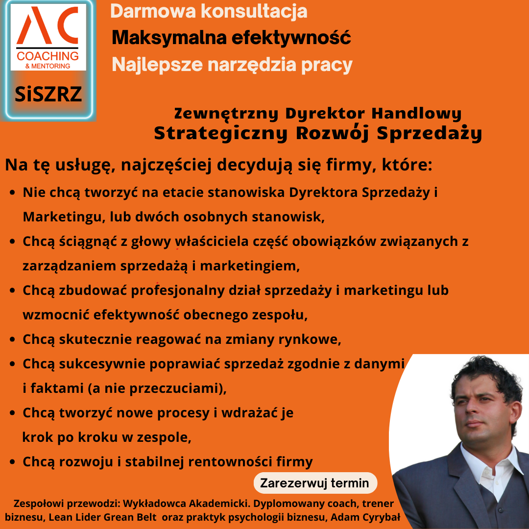 Rozwój sprzedaży - Zewnętrzny Dyrektor Handlowy - Adam Cyrybał Skuteczne B2B