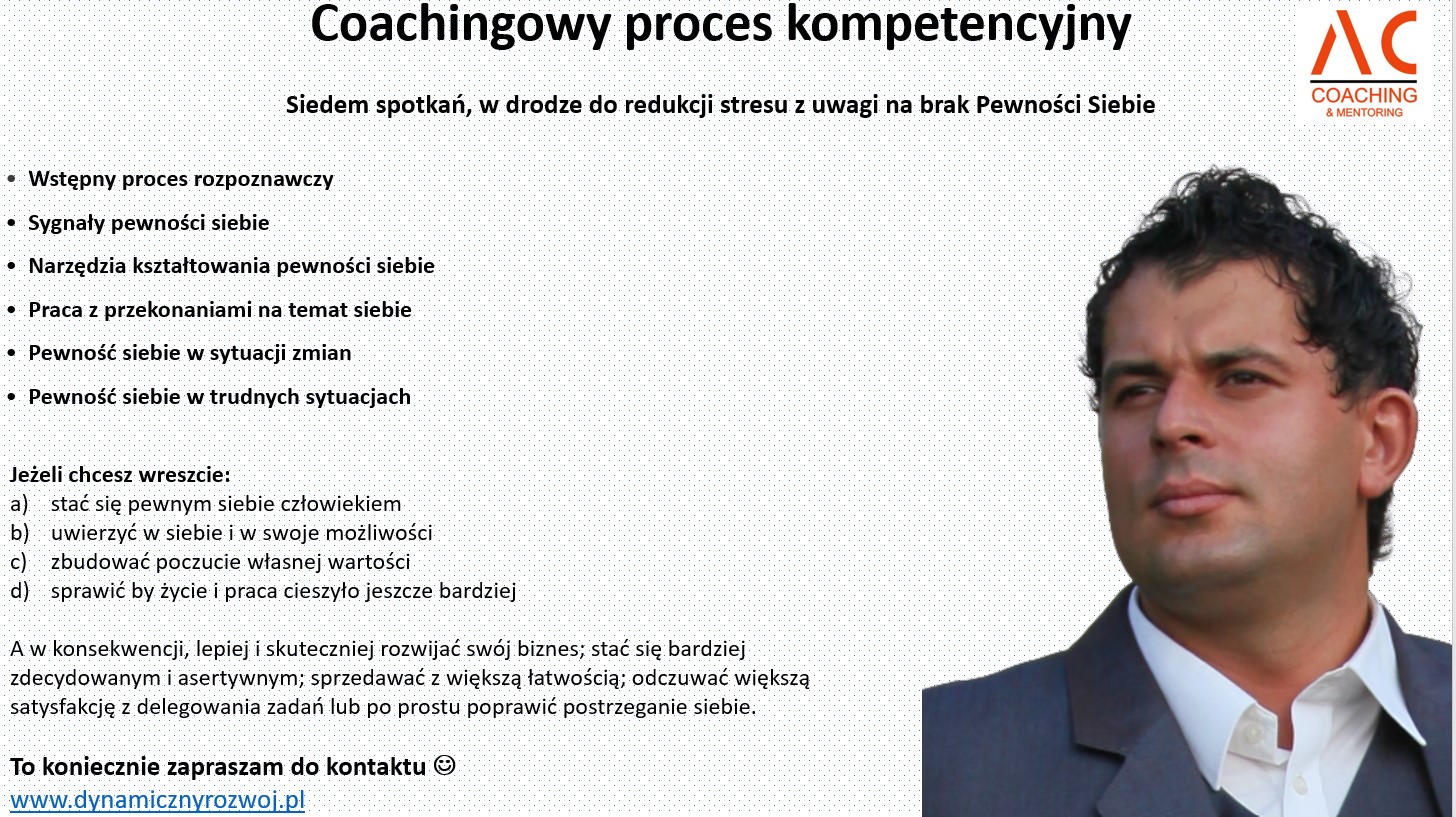 Coaching - Pewność Siebie - Asertywność. Adam Cyrybał Bezpłatna Konsultacja - Proces Pewności Siebie