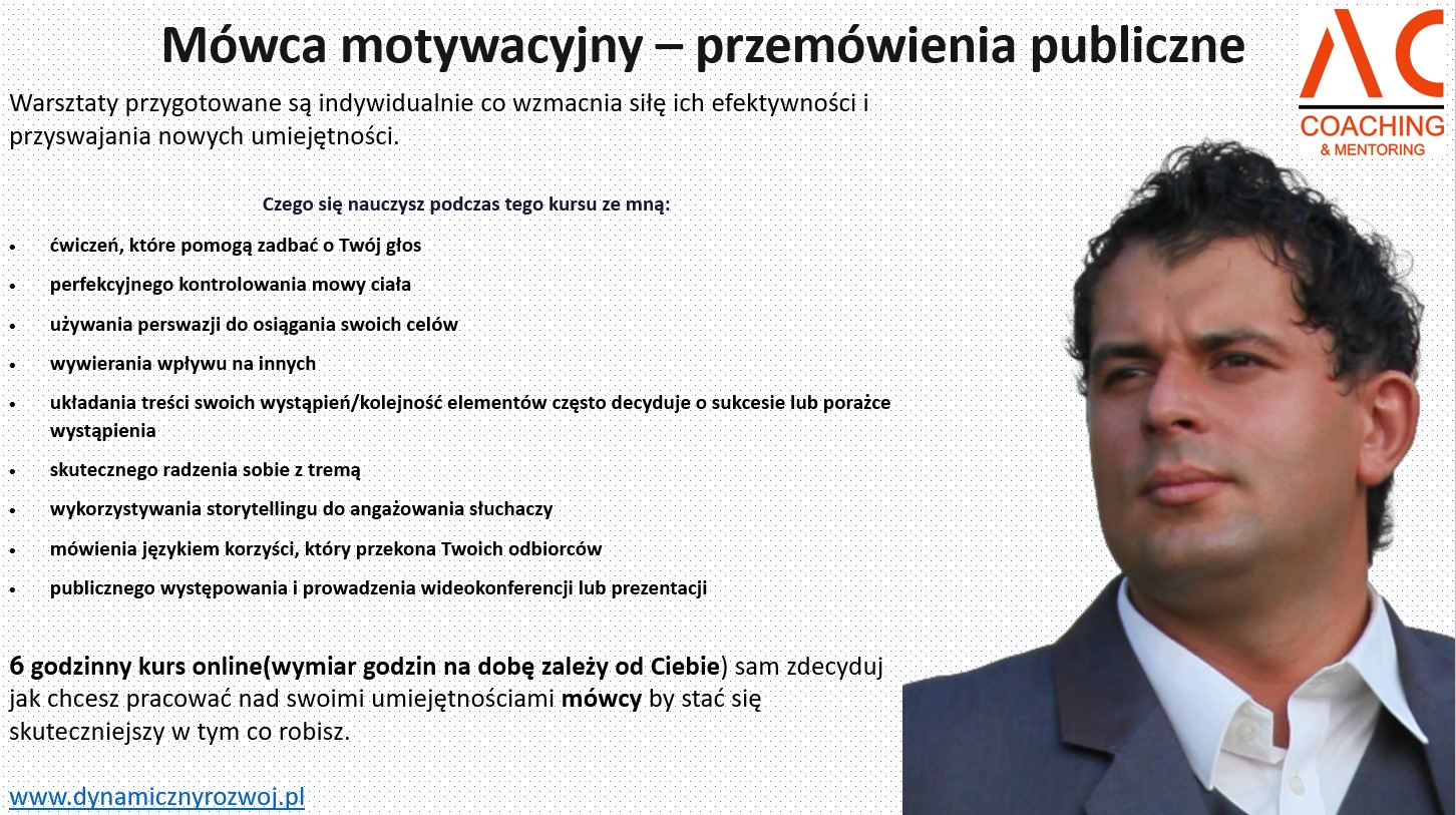 Mówca motywacyjny - Adam Cyrybał