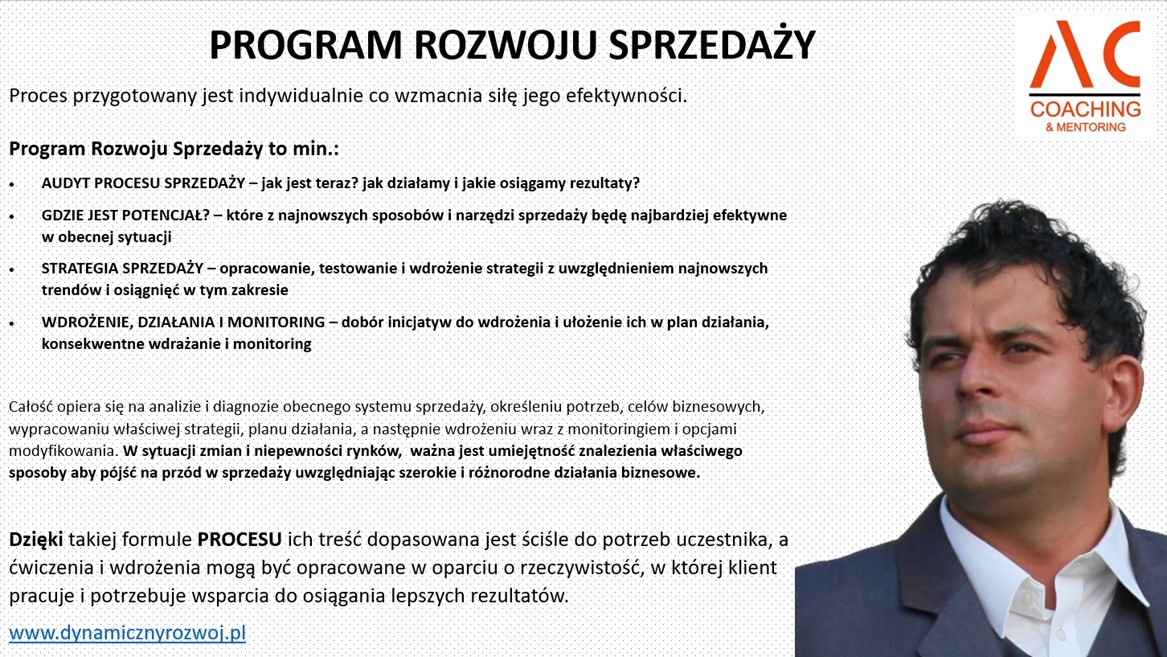Szkolenie - Sprzedaży - Adam Cyrybał Bezpłatna Konsultacja - Program Rozwoju Sprzedaży